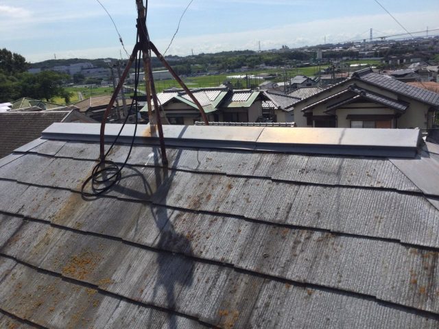 稲美町の棟板金交換したスレート屋根